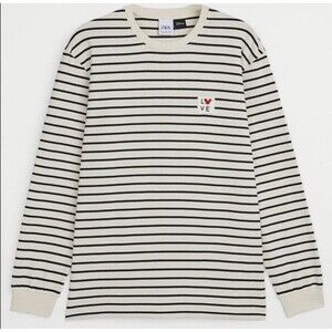 Zara Disney "LOVE" Mickey  Sz M striped long-sleeve t-shirt Men’s